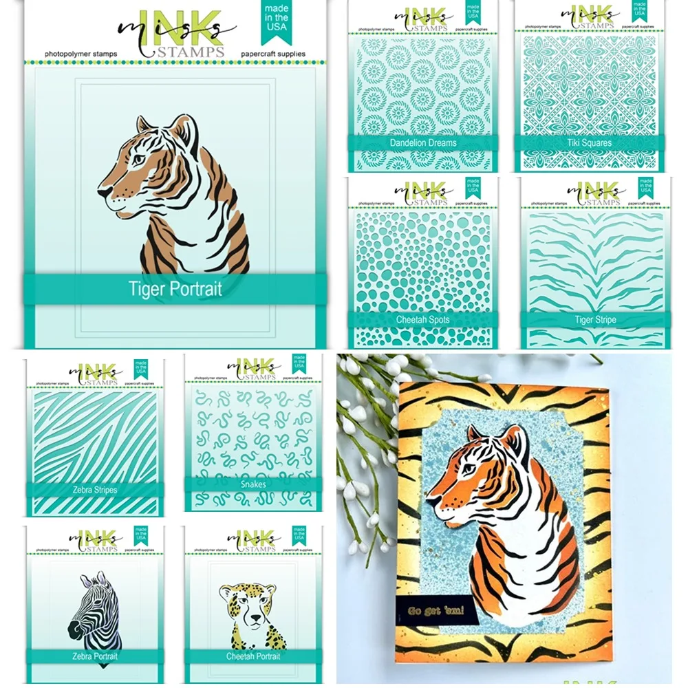 Goodly Tiger Horse Zebra Stripes Cheetah Spots Stencil Decoration For Scrapbooking Craft Diy Album Template Decor Model