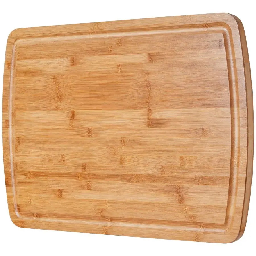 

20 Inch Extra Large Bamboo Cutting Boards 3XL Stove Top Cover Chopping Board Meat Cutting Board for BBQ Turkey Carving Board E