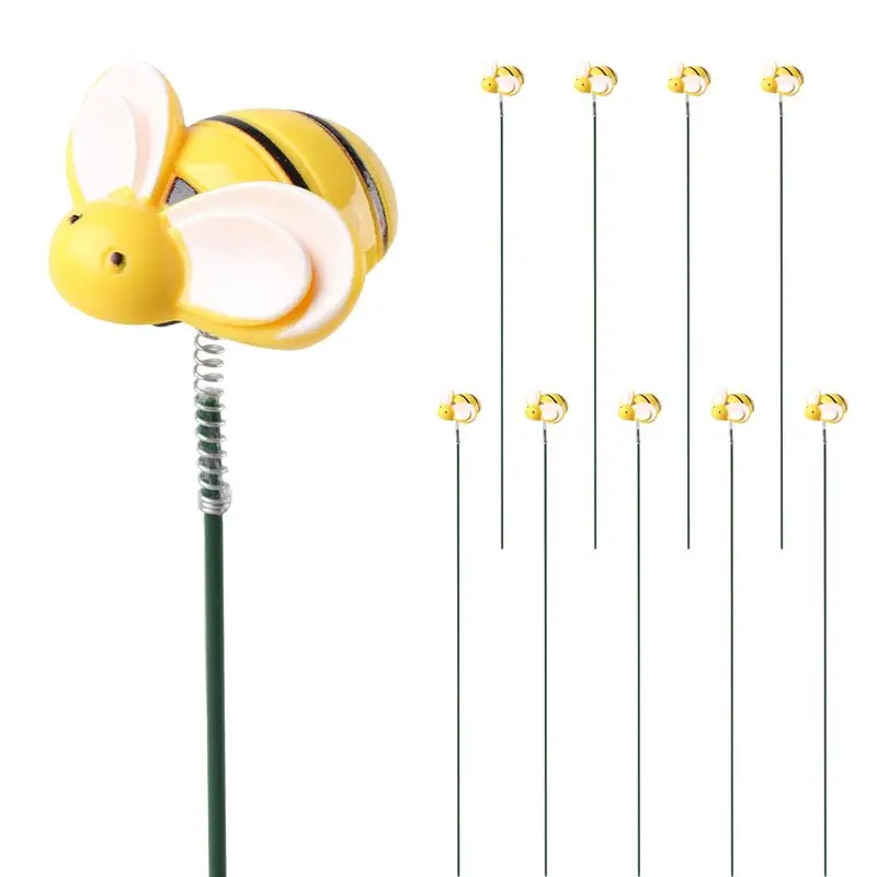 ABSS-10Pcs Little Bee Plug-In Bees Garden Stakes Stake Decor Bee Yards Garden Stake Yard Bees Sign Garden Stakes Decorative