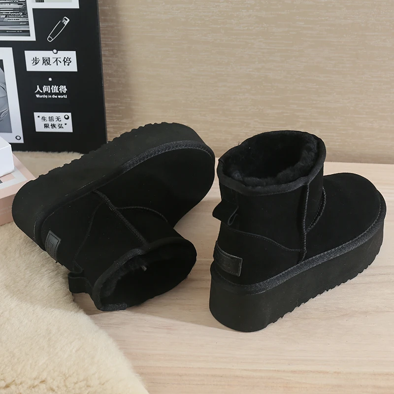 عروض الجمعة السوداء: أحذية ثلج مريحة للرجال، فرو صناعي ومقاومة للماء، مقاومة للانزلاق لسوق عيد الميلاد والمشي العائلي #6