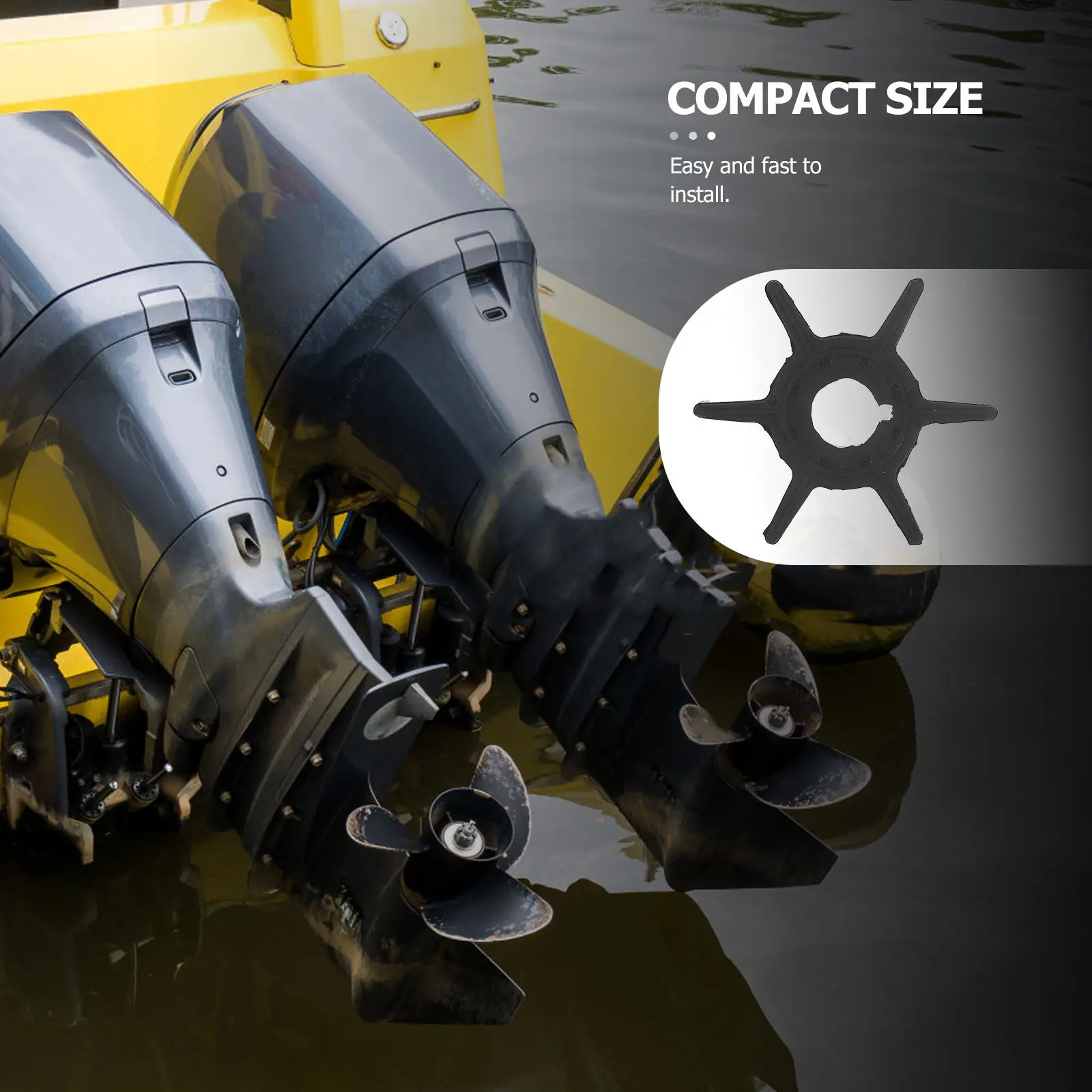 Plastic Water Pump Impeller for Outboard Motor Replacement High Flow Corrosion Resistant Precision Engineered Utility Pump