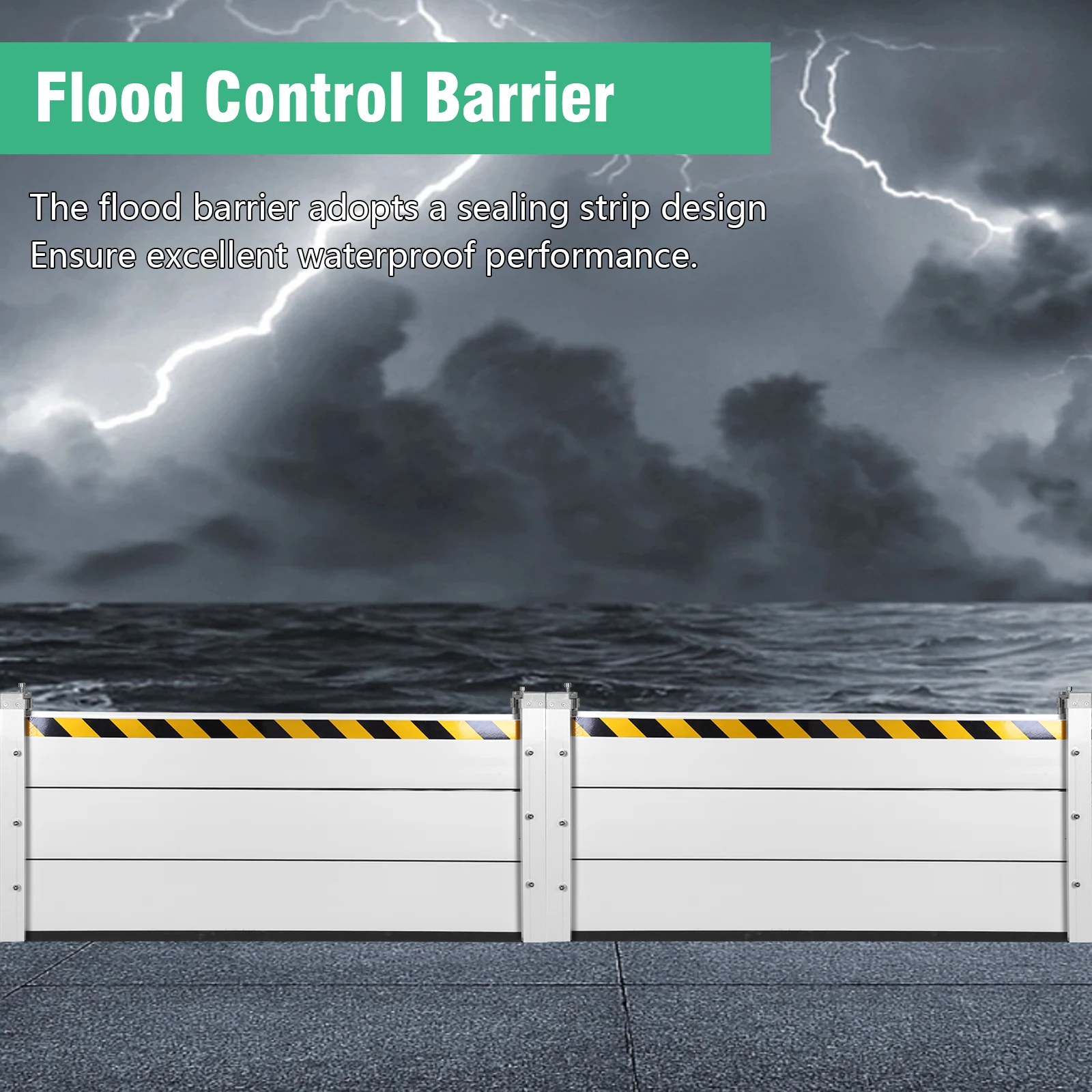 

Removable Flood-Proof Water Barriers Reusable Temporary Flood Control System Stackable for Gates/Subways/Factories/Garages/Roads