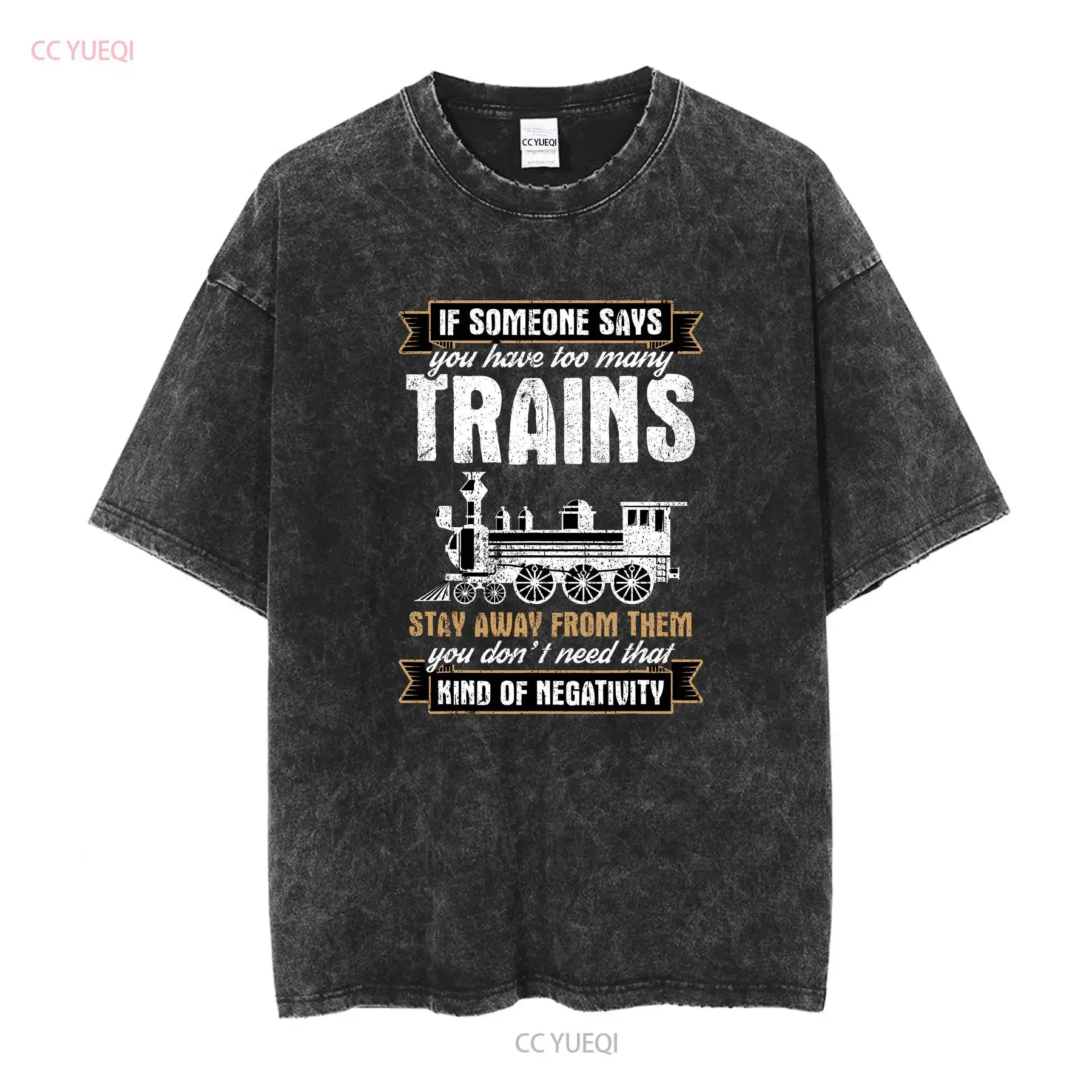 You Have Too Many Trains Funny Model Railroad Conductor Retro Men's T Shirt vintage Washed Soft Slightly streetwear vintage