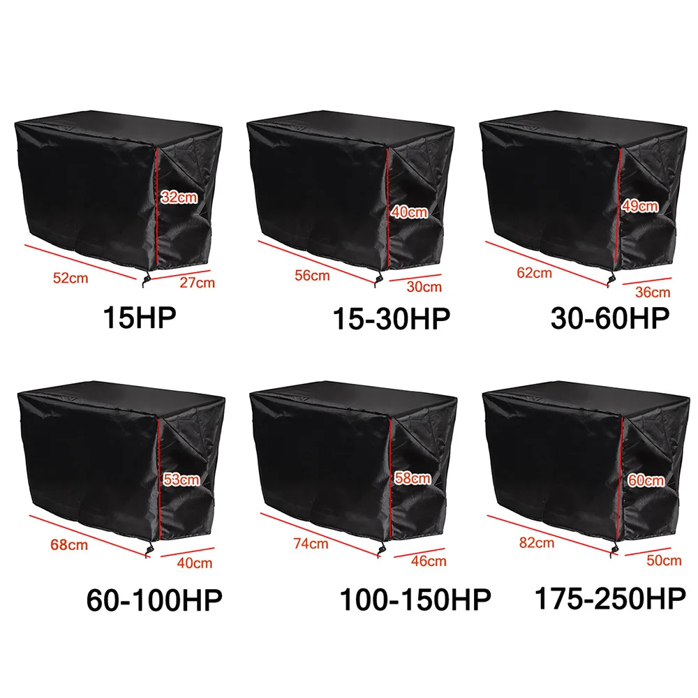 210D 15-250HP Motor Engine Boat Cover Oxford Waterproof Yacht Half Outboard Marine Engine Protector Cover Anti UV Dustproof