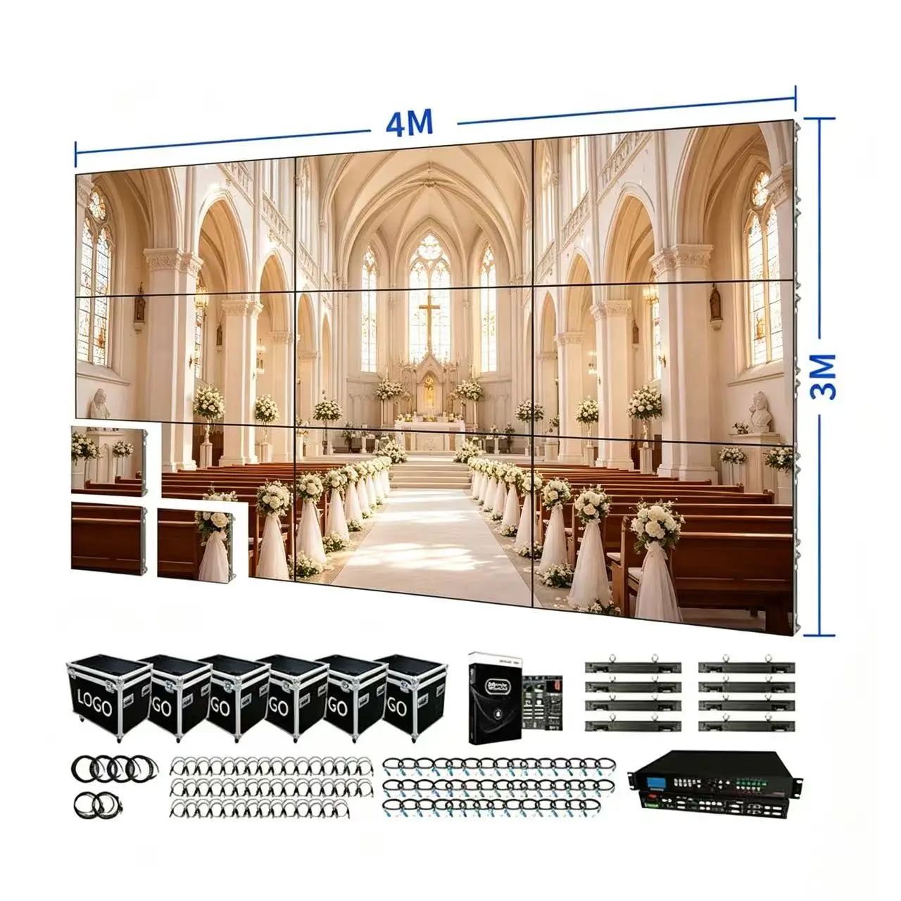 Full Color Digital Signage Advertising Screen One-Stop Large Rental Stage LED Display Indoor/Outdoor Video Wall Panels Wedding