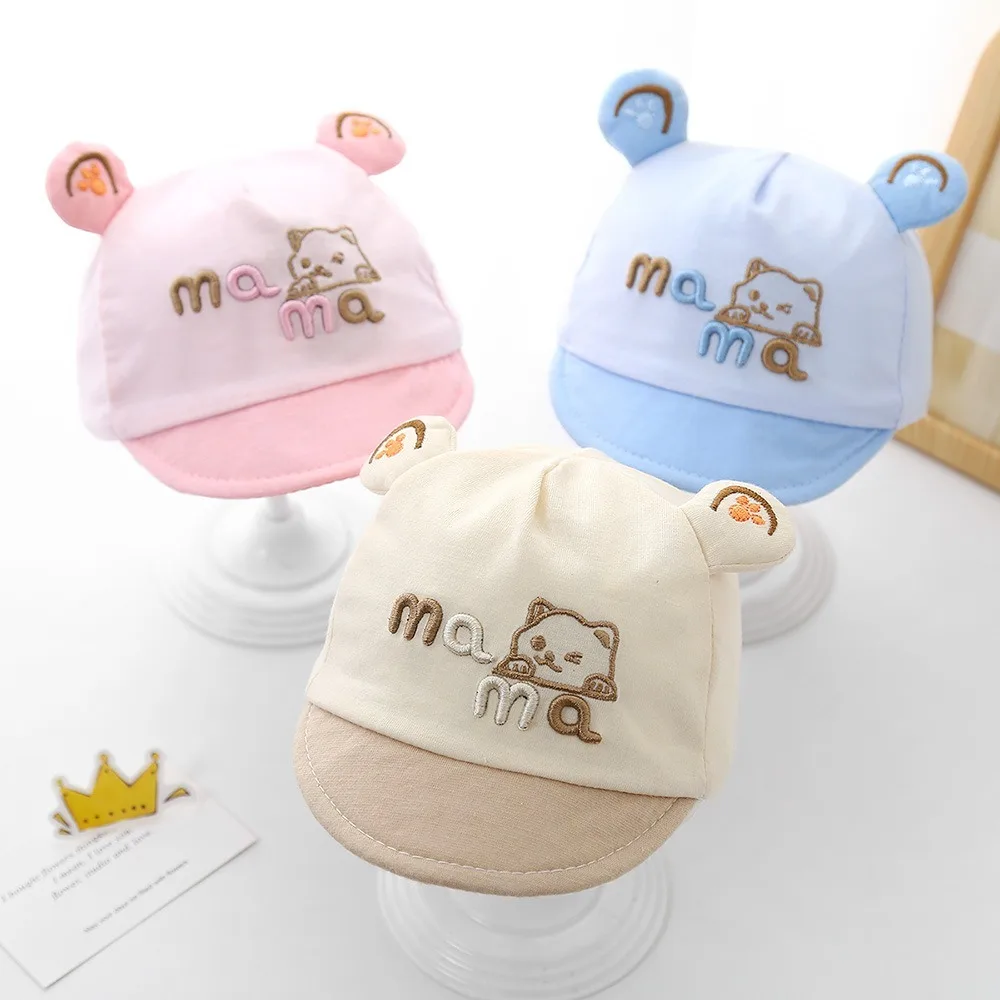 

New Cotton Baseball Hat Embroidery Warm Peaked Cap Soft Brim Adjustable Trucker Hat Outdoor