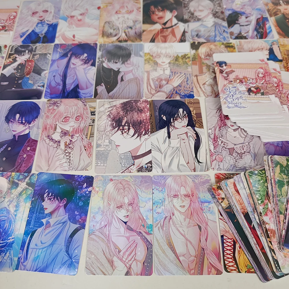 96 Pc/set The Demon's Contract Family Manga Laser Lomo Card Album Comic Characters Photo card Fans Collection Cards