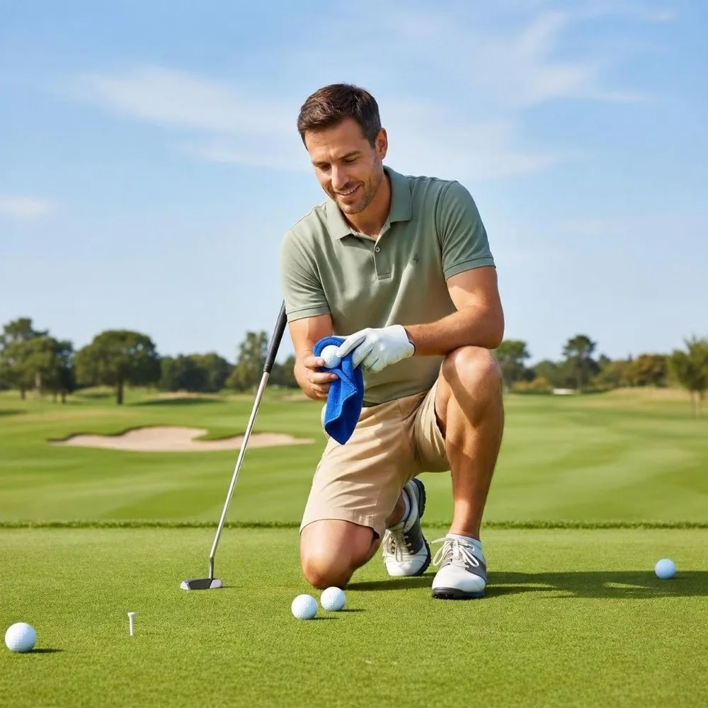 Durable Microfiber Golf Towel with Retractable Hook Quick Drying Golf Cleaning Cloth Absorbent Golf Wipe Cloth Golf Supplies