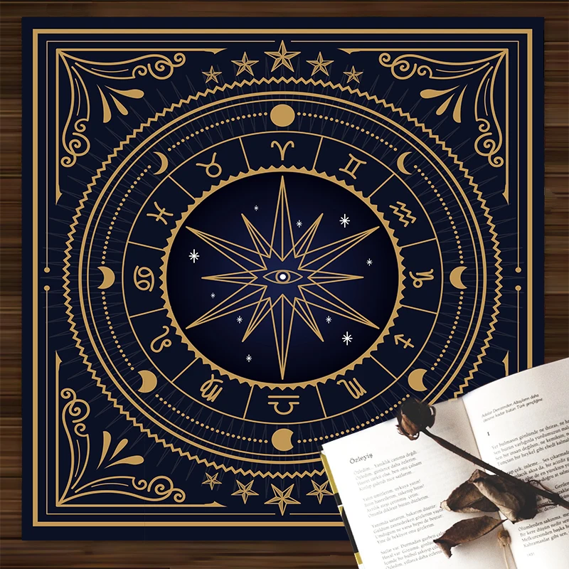 Twelve constellations tablecloth outdoor divination table cloth stall tapestries ceremony cloth decoration home wall hanging