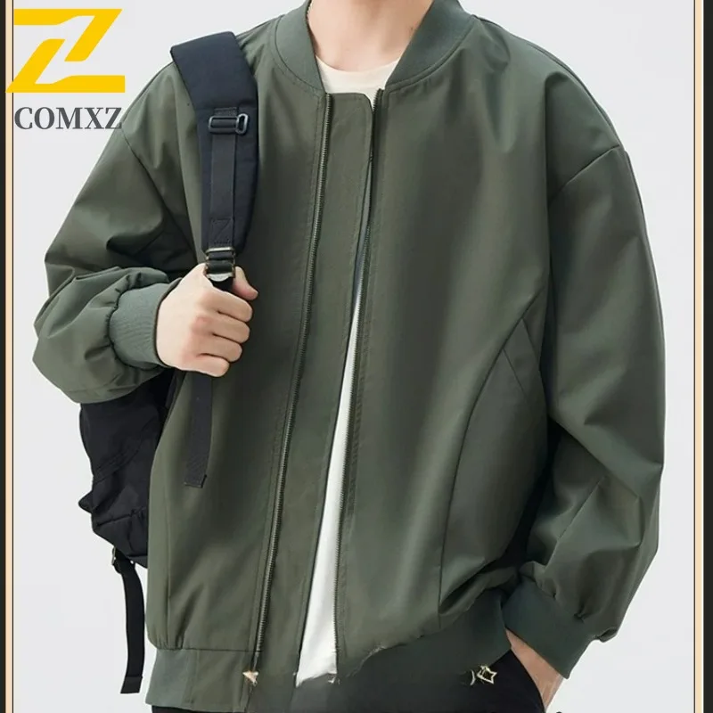 

COMXZ Мужская гоночная куртка, новый однотонный тонкий воротник-стойка, осенний плащ для альпинизма и кемпинга, легкие куртки на открытом воздухе