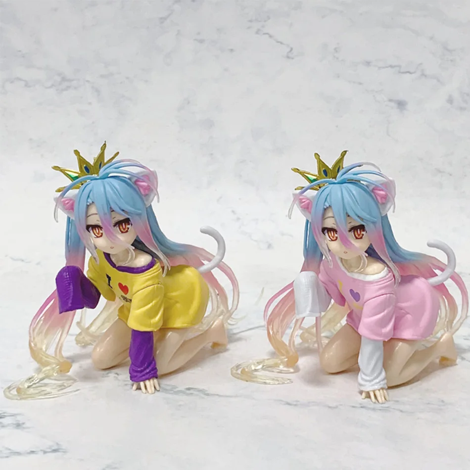 Oryginalne figurki anime NO GAME NO LIFE Shiro, urocze, na biurko, dostępne od ręki, kolekcja modeli, zabawki, prezenty.