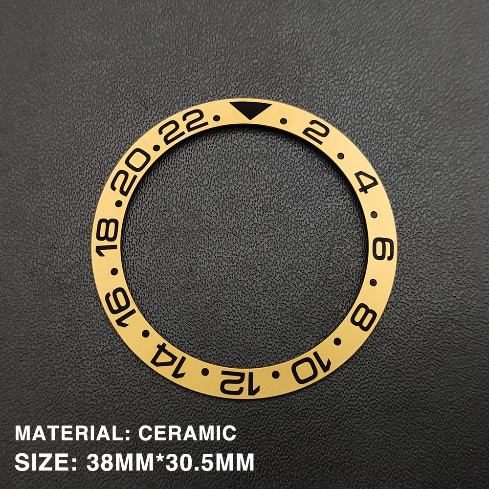 Clock Modification Shop 38mm Bezel Matte High Quality Ceramic GMT Insert Ring Inner Diameter 30.5mm Fits 40mm Men\'s Watch