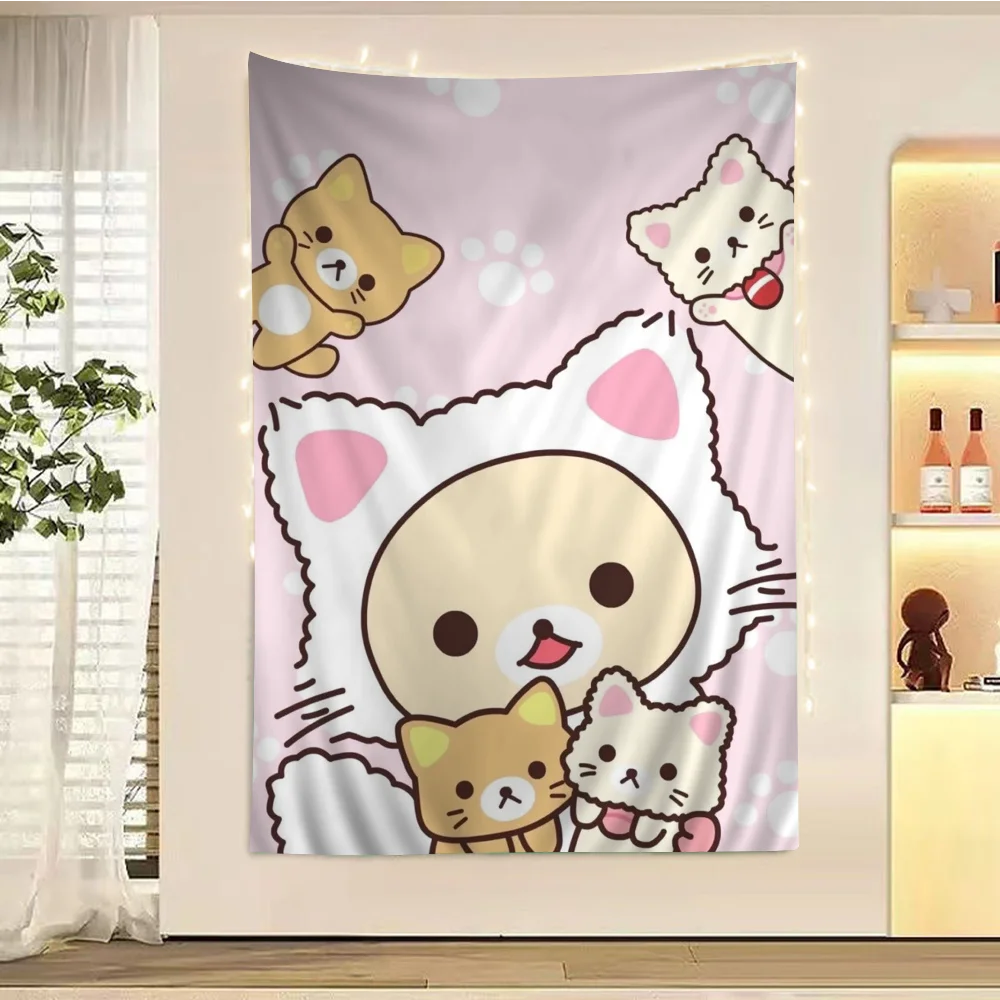 

Cute Cartoon R-Rilakkuma DIY Wall Tapestry Bohemian Wall Tapestries Mandala Home Decor