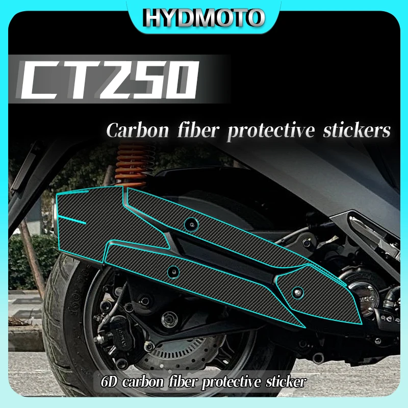 For KYMCO XCITING CT250 Limited Edition Motorcycle Accessories 6D Carbon Fiber Sticker Waterproof Body Protection Fuel Tank Film