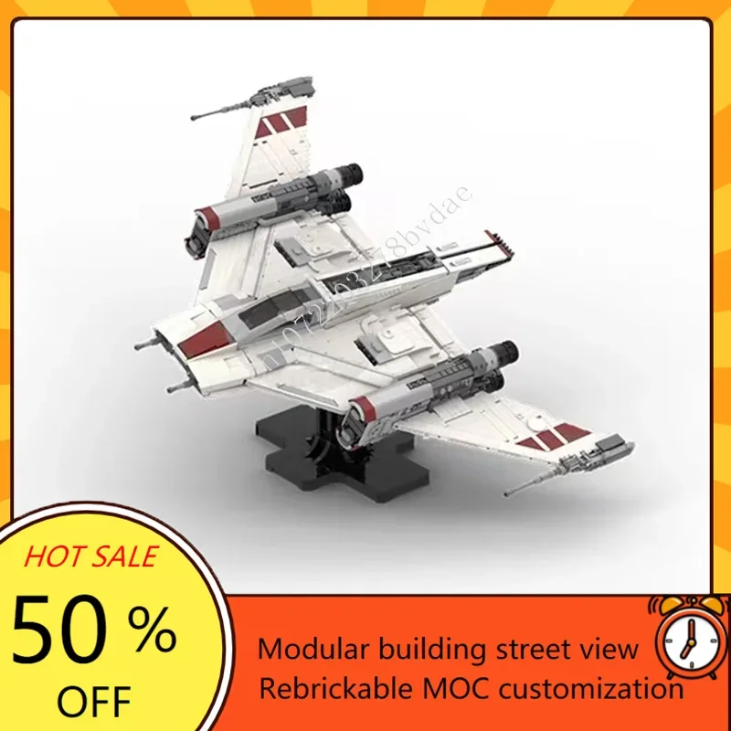 

5833PCSPegasus Starfighter Space War Military MOC SpaceShip Battle Model Custom Puzzles Architecture DIY Assembly Model Toy Gift