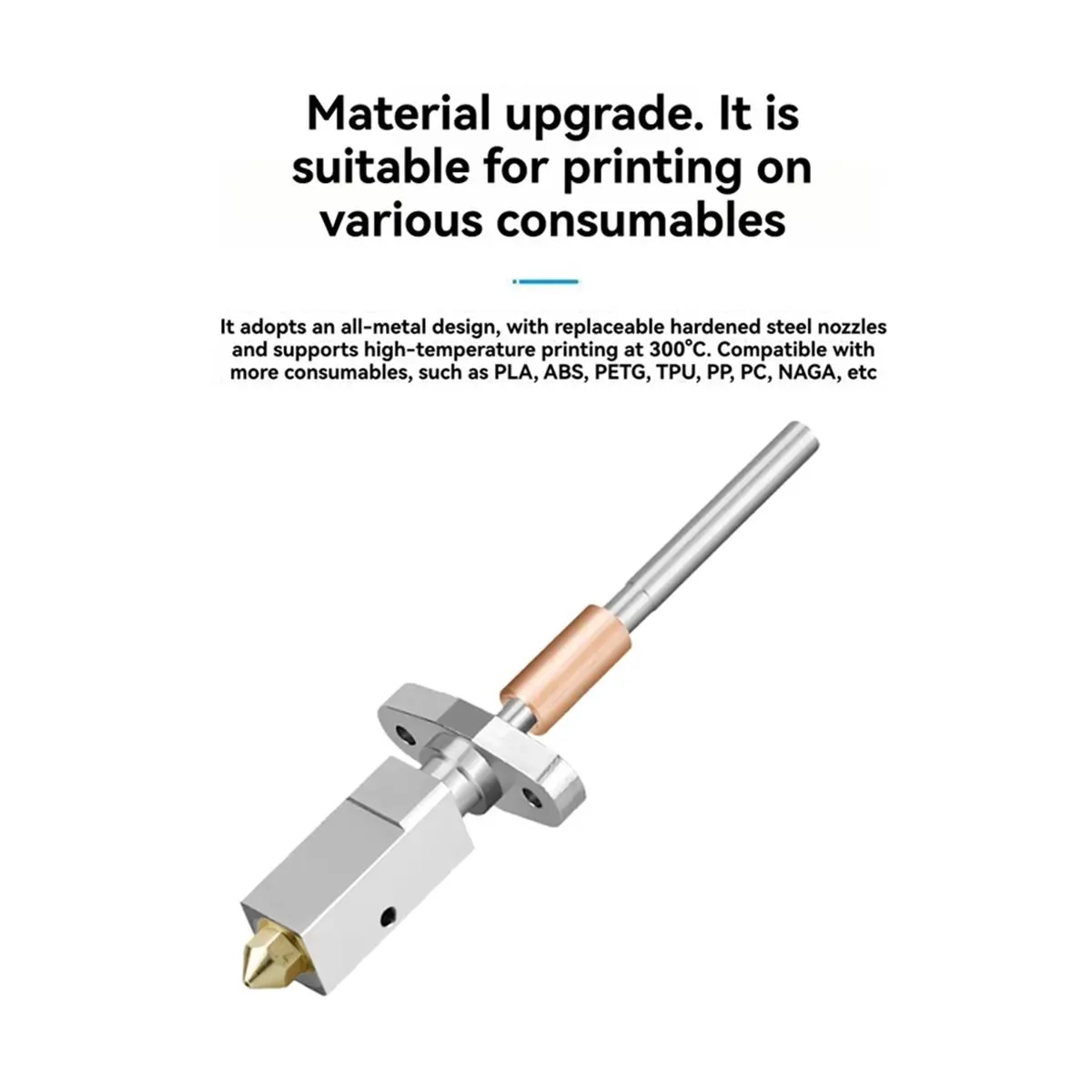Picture 7: Upgrade Hotend Kit for K1C Hotend Replaceable Nozzle Brass 0.4mm for K1 MAX Hotend Kit 3D Printer