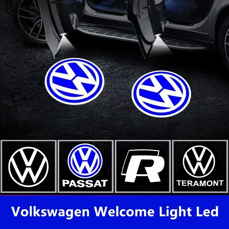 

Новинка 2026, для VOLKSWAGEN VW, для Volkswagen VW, автомобильный приветственный свет, дверной боковой проектор, индукционная лампа, аксессуары для гольфа Tiguan Passat