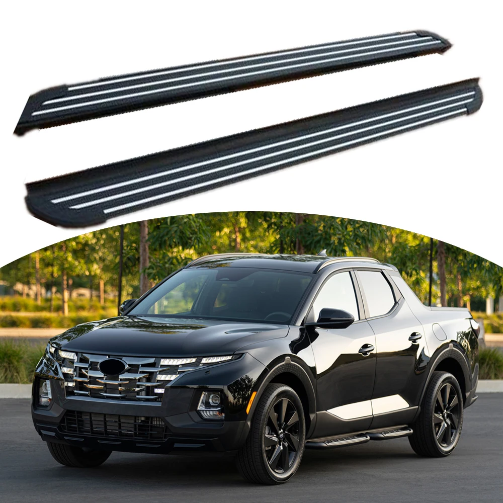 2Pcs Fits for Hyundai Santa Cruz 2022 2023 2024 Fixed Side Step Running Board Nerf Bar