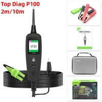 TopDiag P100 2m/10m probador de circuito eléctrico de coche Kit de circuito de sonda de escaneo de energía automotriz herramienta de diagnóstico de probador de batería de 12V 24V