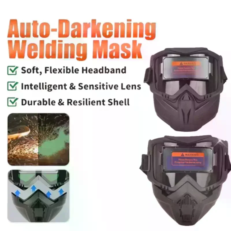 Darkening Welding Helmet True Color Dimming Electric Welding Mask Full Face Protective Weld Work Protective Auto
