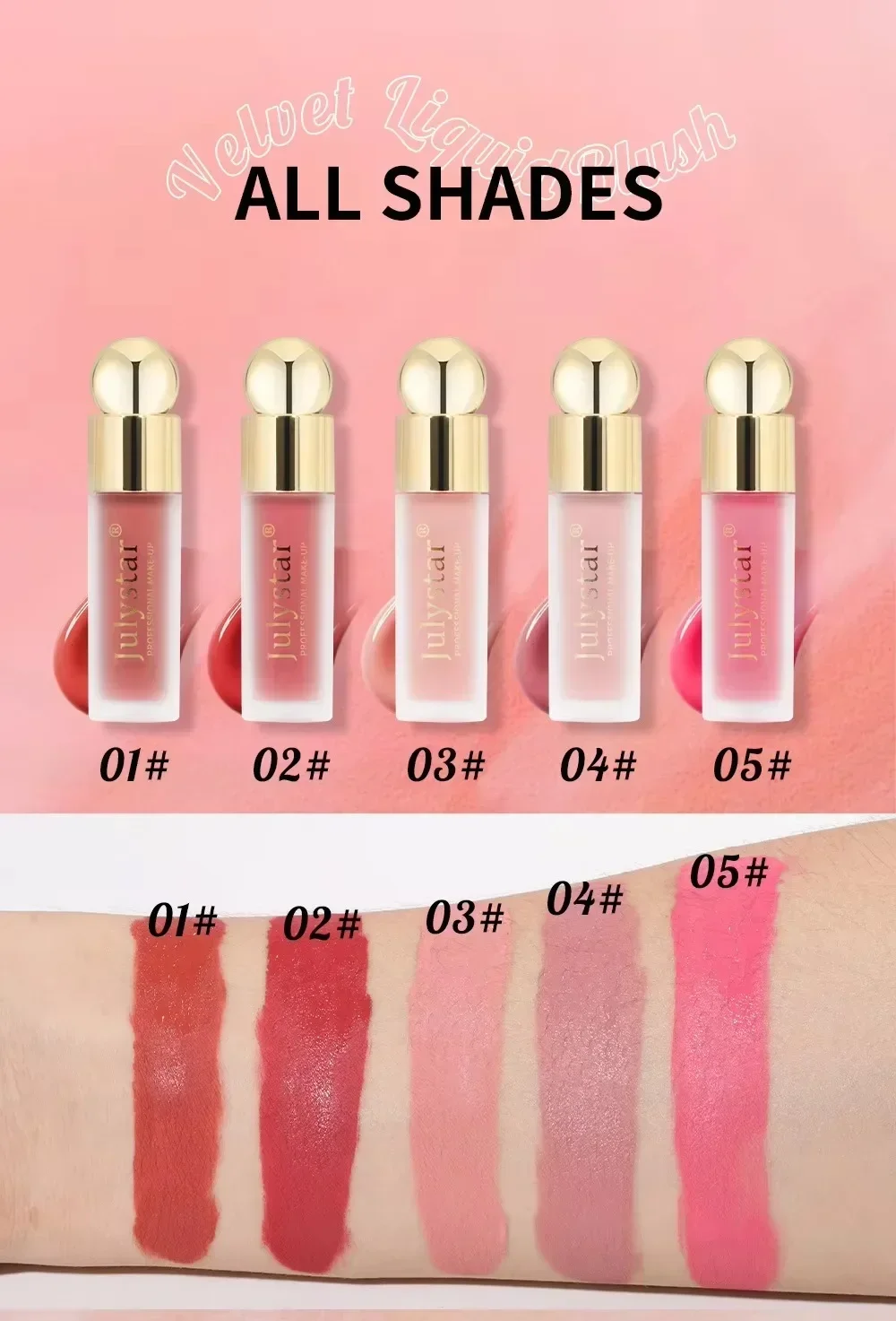 다기능 블러쉬 스틱, 크리미 롱래스팅 치크 & 립 틴트, 워터프루프 고발색 블러셔, 자연스러운 메이크업, 간편한 사용