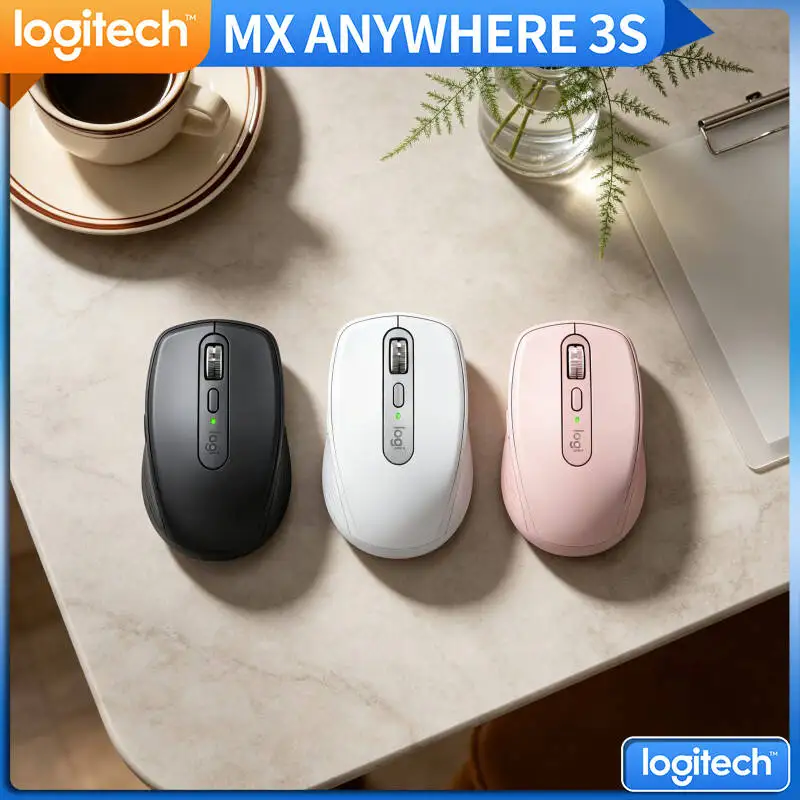 

Office MX Anywhere 3S - 8000 DPI, 3-Device Bluetooth, Fast Charge, Perfect for Book Store Desk Daily Routine Work Flow