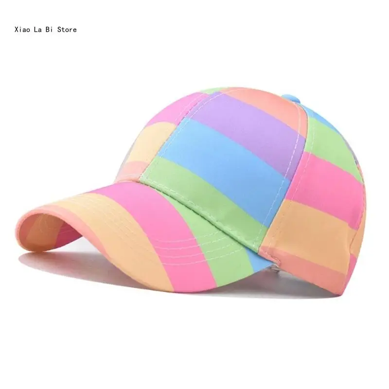 Novelty Rainbow Baseball Hat for Exercise Soccer Yoga Running Sports XXFD