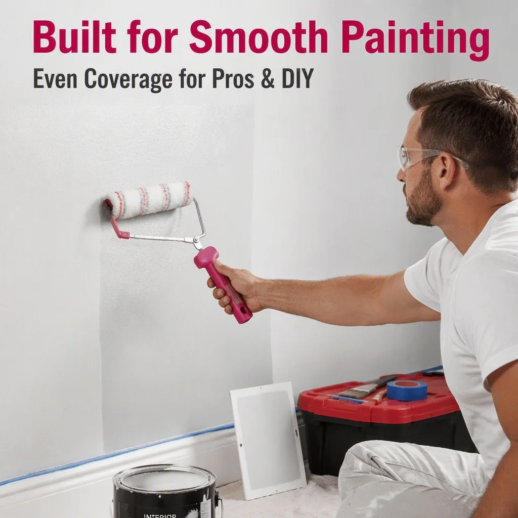 4-Inch Multi-Purpose Paint Roller Brush for Corner & Wall Painting Decorative Finish Home Improvement Tool
