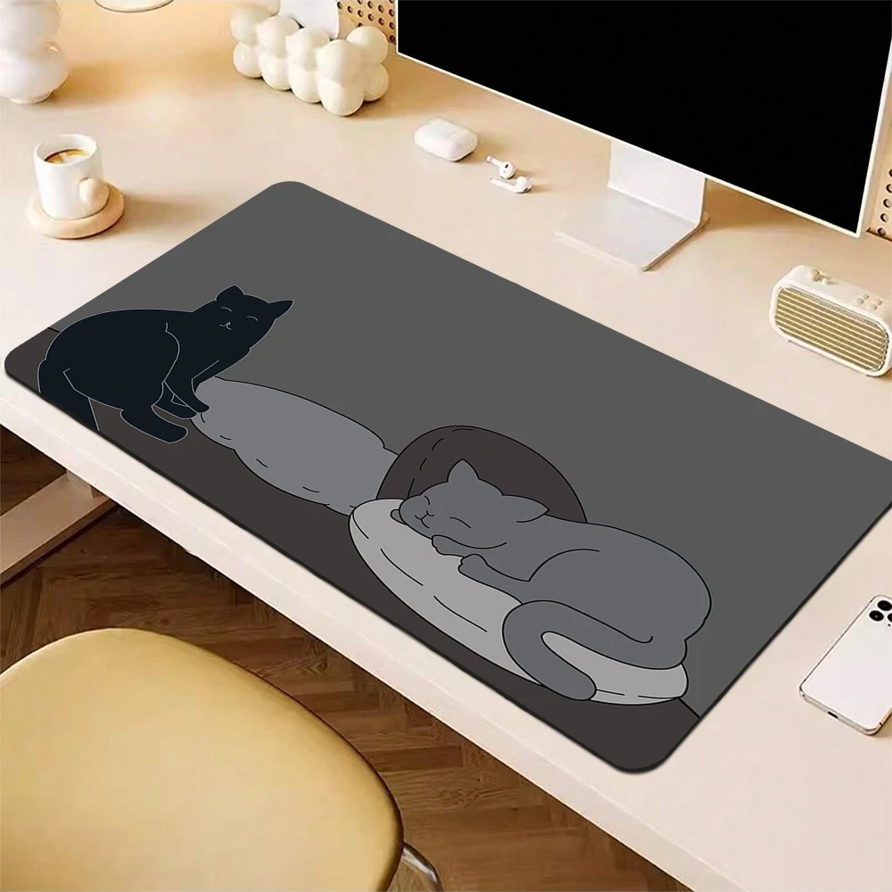 

Art Kawaii Mouse Mat Large Cute Mouse Pad Gamer HD Print Gaming Mousepad Big Laptop Table Mat Office Locking Edge Keyboard Pad