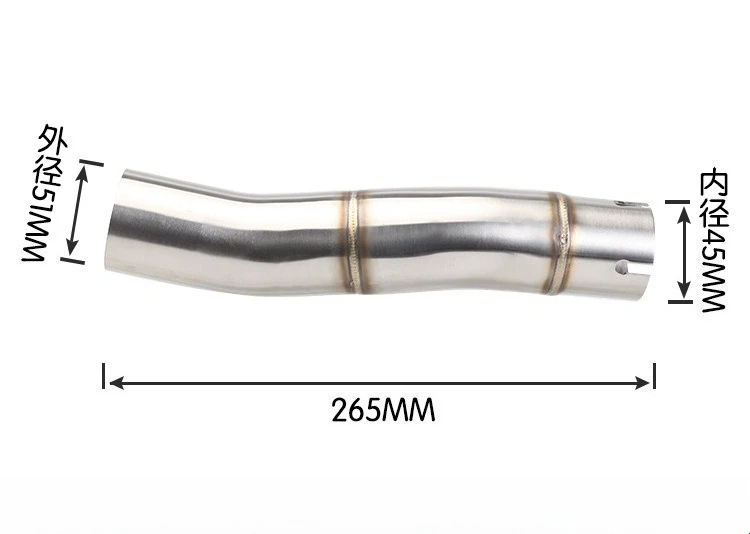 يصلح لياماها YZF R1 2007 2008 دراجة نارية العادم الأوسط وصلة الأنابيب تعديل منتصف الأنابيب الفولاذ المقاوم للصدأ دراجة نارية أجزاء ATS