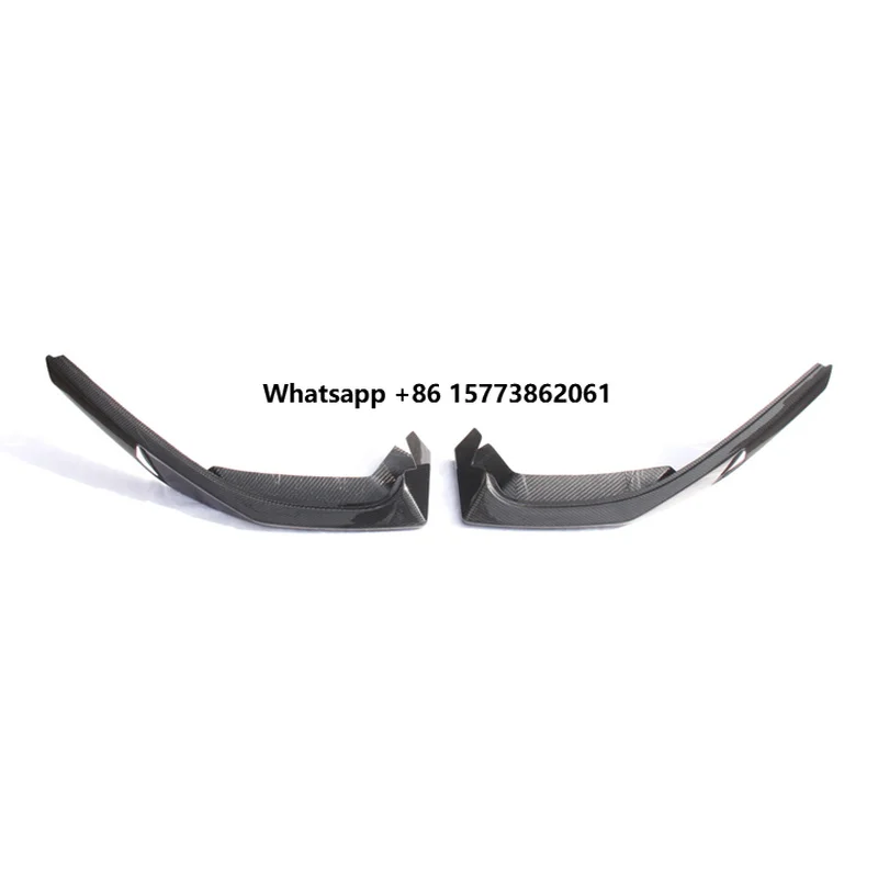 Novit Torado Style Dry Carbon Fiber Car Parts Front Bumper Side Canards for Lambo Aventador LP700 2011-2015 Front Canards