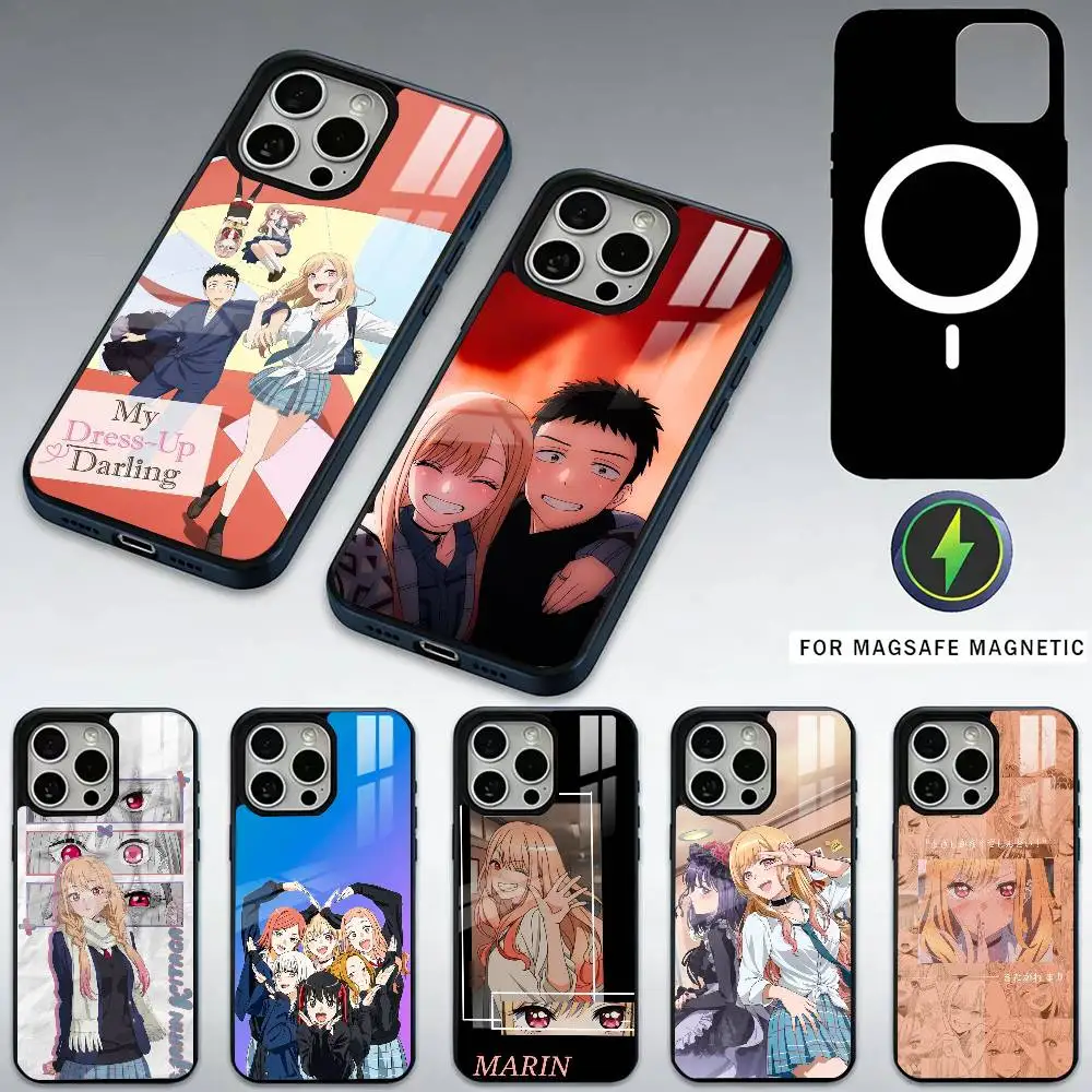

M-My Dress-Up D-DarlingS Phone Case For iPhone17,16,15,14,13,12,11 Plus,Pro Max Magnetic For Magsafe Wireless Charging