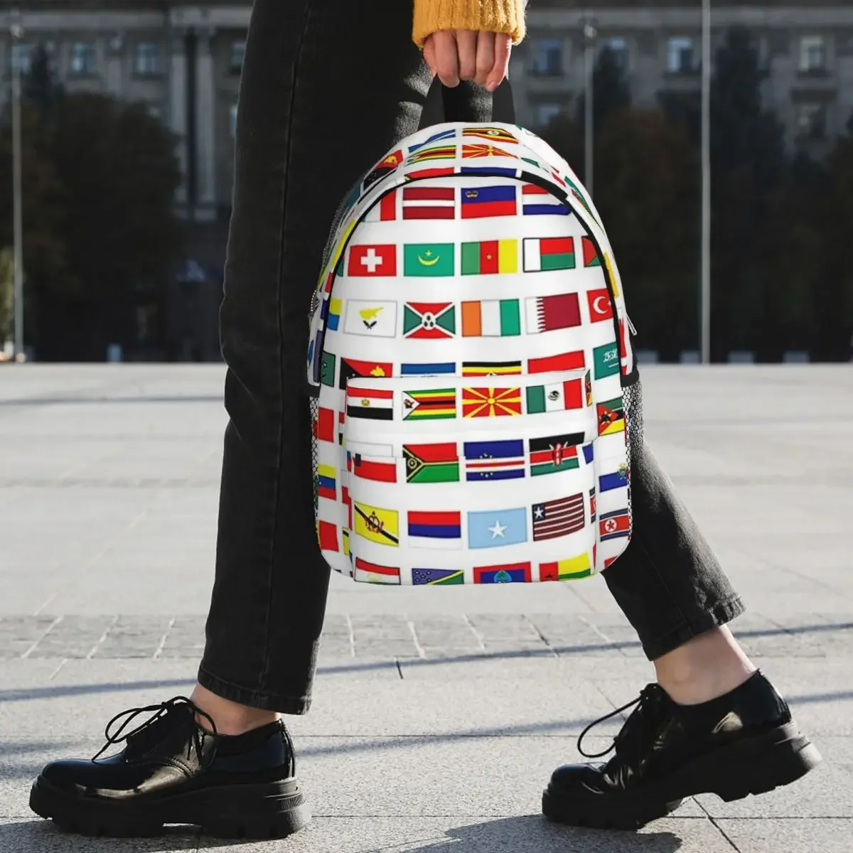 Sacs à dos Drapeaux du Monde pour Garçons et Bol, Cartable Tendance pour Étudiants, Sac à Dos de Voyage, Sac initié, Grande Capacité