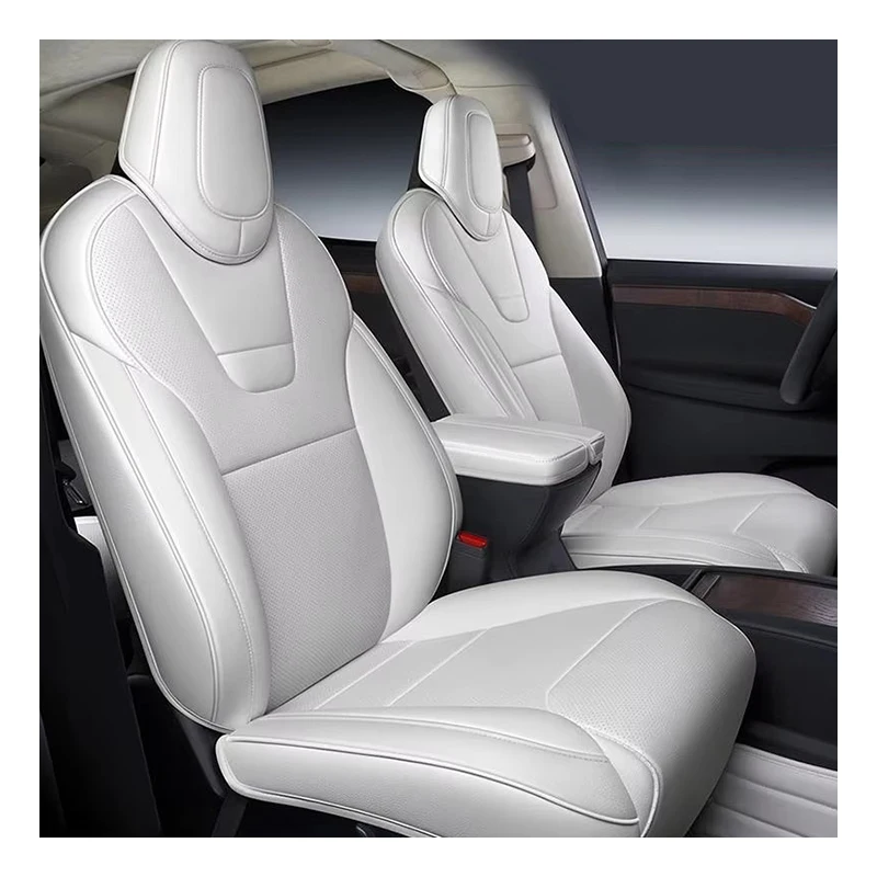 

Luxury Custom Fit Faux Leather Seat Covers for 2019-2022 Model X 7 Seats Cars Custom Cushion for Front Rear Car Covers