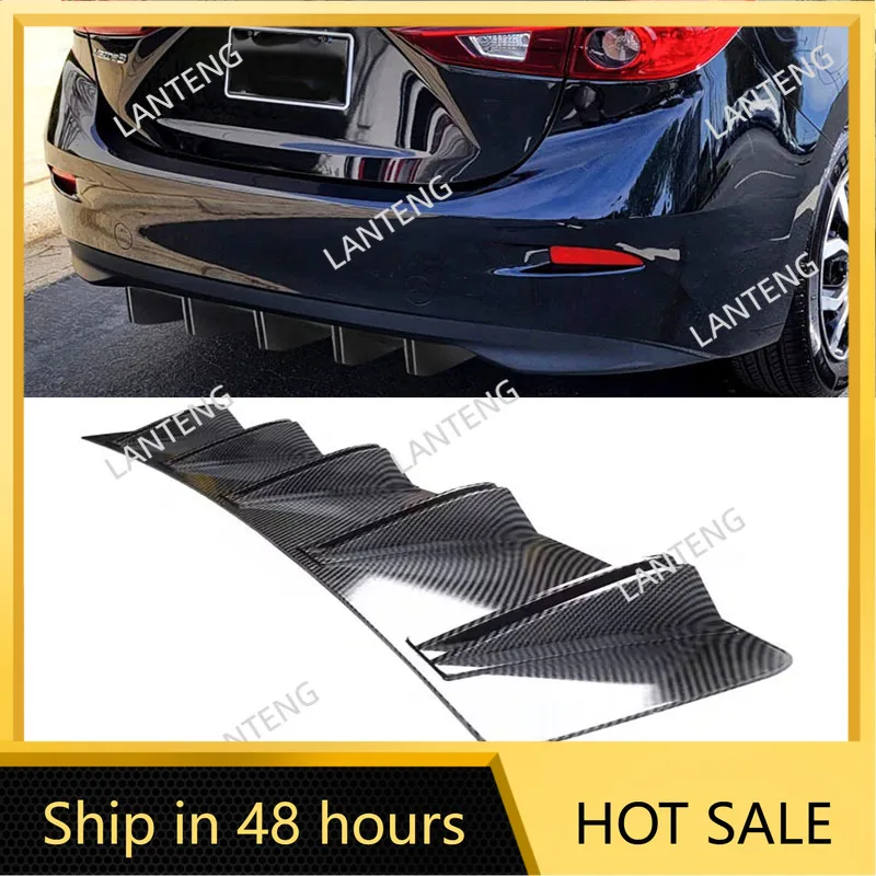 

Car Rear Diffuser Shark 10 Fins Bumper Wing Splitter Chin Spoiler Lip For M-azda speed 3 2009-2013 Body Protector Black