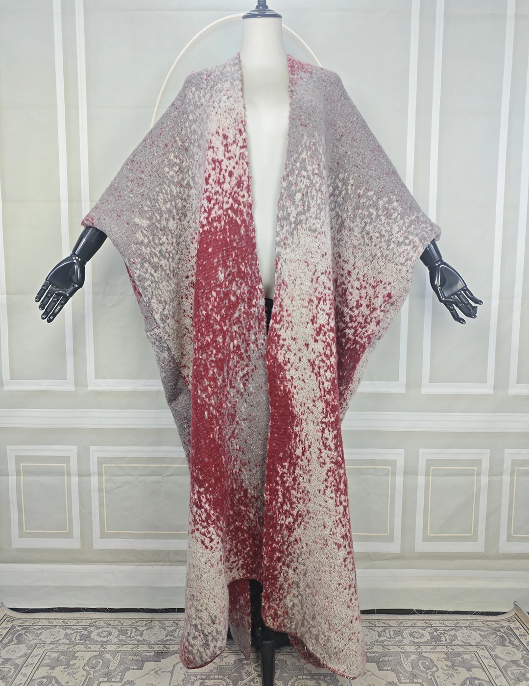 الشتاء الأفريقي الجديد المطبوع مفتوح الجبهة الكيمونو أنيقة سيدة حفلة دافئة غامض طويل بالأزرار الفاخرة عباية وتتسابق النساء العباءات