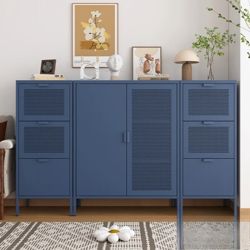 Dining side cabinet light luxury wrought iron cabinet new modern simple living room bedroom storage cabinet storage