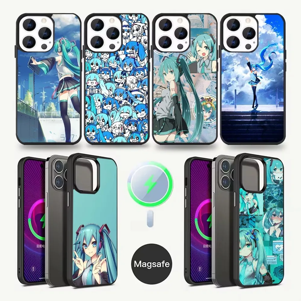 

H-HatsunES MikuES Virtual singer Phone Case For iPhone 16,15,14,13,12,11,Pro,Max,Plus,Mini,Magsafe,Magnetic Wireless Charging