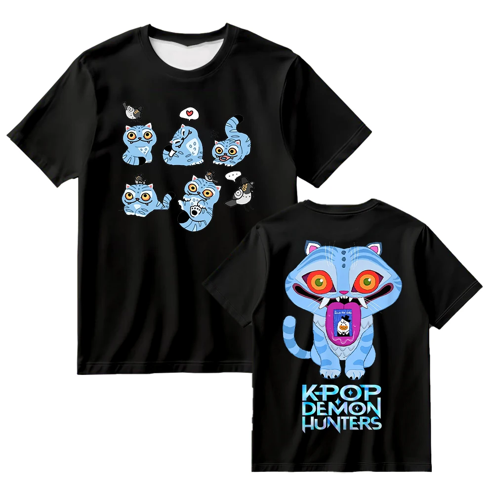 

Kpop Demon Hunter Graphic T Shirts Cute Tiger Print Harajuku Y2k Streetwear Men And Women Casual Breathable Short Sleeve Tops