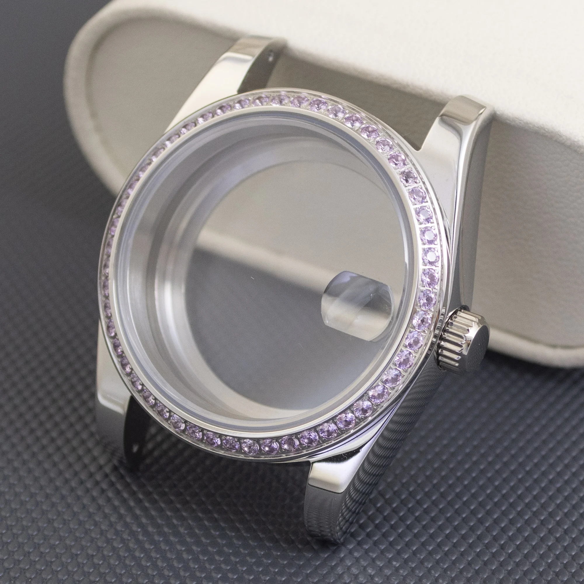 

Luxury Diamond NH35 Case Sapphire Crystal Waterproof Solid Stainless Steel 36mm Watch Case for Datejust NH34/35/36 Movement