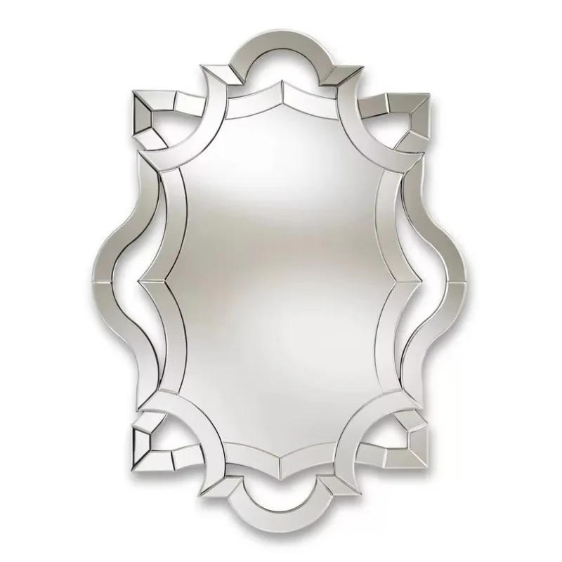 New Arrivals Unique Design Sparkling Handmade Bevel Mirror Stunning Silver Finished Wall Mirror for Entrance Foyer