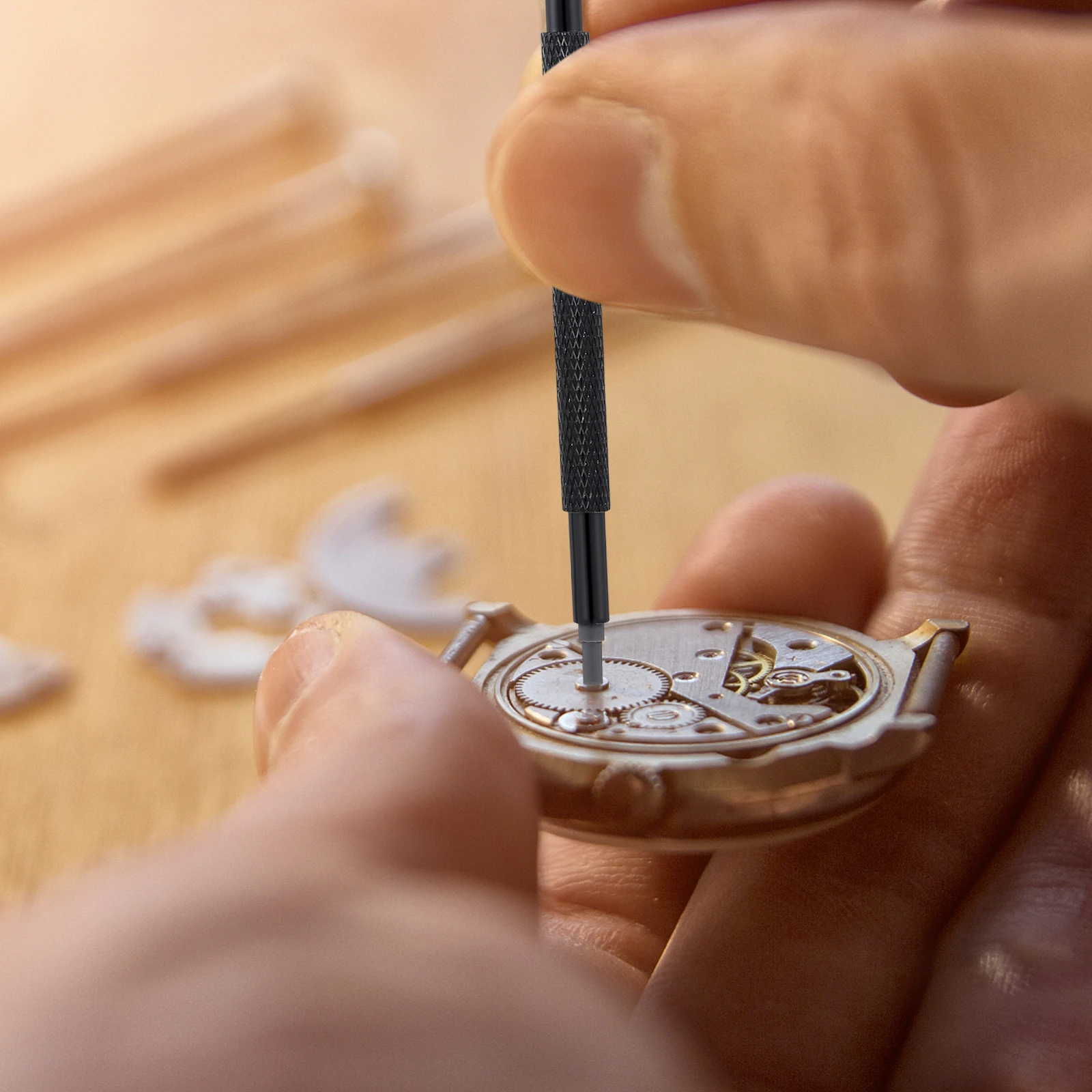 Set di strumenti per la riparazione della pressa manuale da 3 pezzi Kit di sostituzione del cinturino per la rimozione del perno del cinturino dell'orologio in metallo Durevole resistente ai graffi rapido