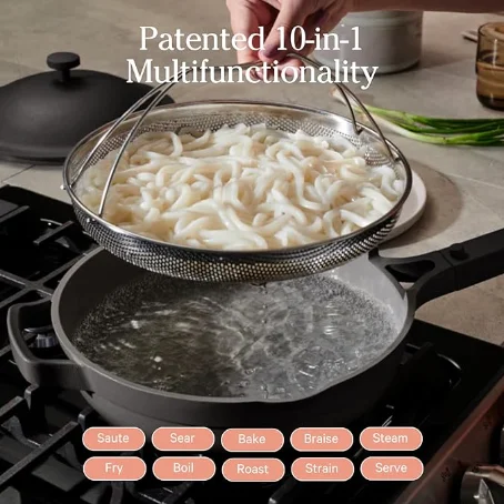 Non-toxic non-stick cookware set Multifunctional stainless steel handle wok Lightweight aluminum oven Safe