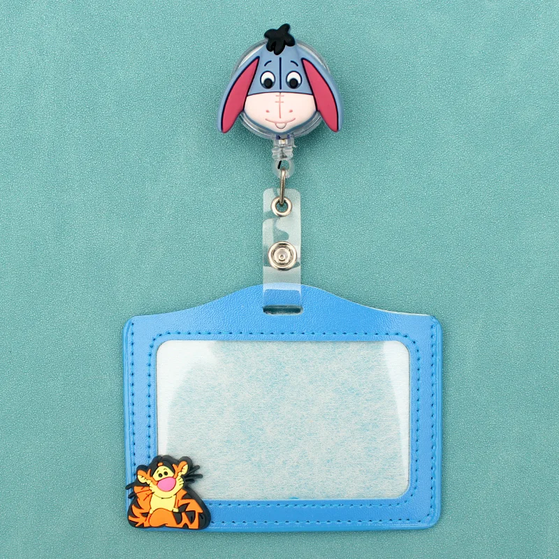 Cartoon Piglet Eeyore Tigger Style Badge Reel Nurse Workers Enfermera ID Holder Girl Boy Retractable Name Card Holder