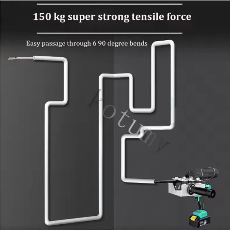 새로운 전기 스레딩 기계 리드 와이어 장치, 완전 자동 스레딩 도구 물 전기 기사 와이어 당기는 기계