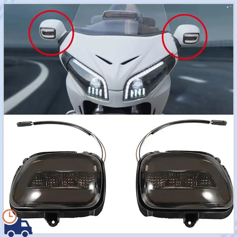

Durable Motorcycle Rear View Mirror Turn Signal Light Side Mirror LED Turn Signal Lights For Honda Goldwing Gl1800 F6B 2001-2017