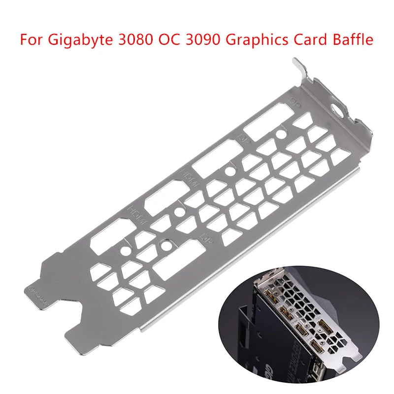 【W3】1Pcs IO I/O Shield BackPlate Baffle For Gigabyte 3080 OC 3090 Blocking Plate Graphics Card Baffle Bezel