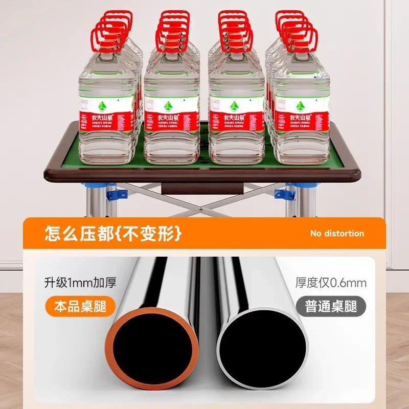 طاولة ما جونغ قابلة للطي للمنزل، متعددة الوظائف، طاولة مهجع بسيطة، ثنائية الغرض، فرك يدوي على الشطرنج