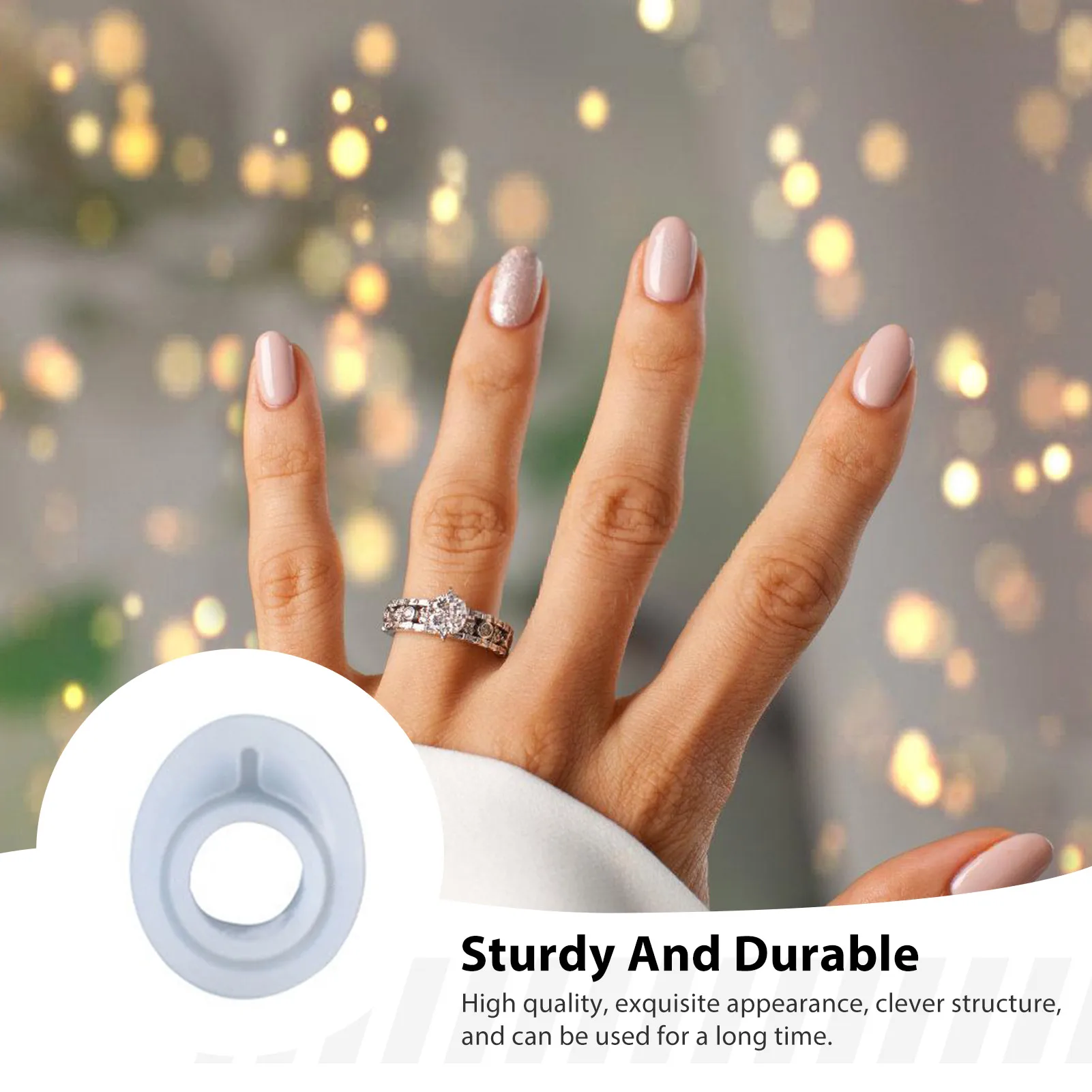 Multi-piece Resin Ring Molds Flexible Silicone Jewelry Casting Kits for DIY Crafts Round Diamond Shapes Durable