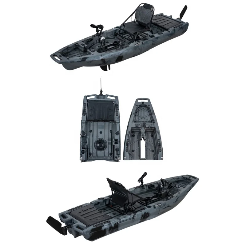 

2025 New Trend 9FT Two Sections Waterplay Craft Detachable Propeller Pedal Kayak Modular Kayak With Inner Handle
